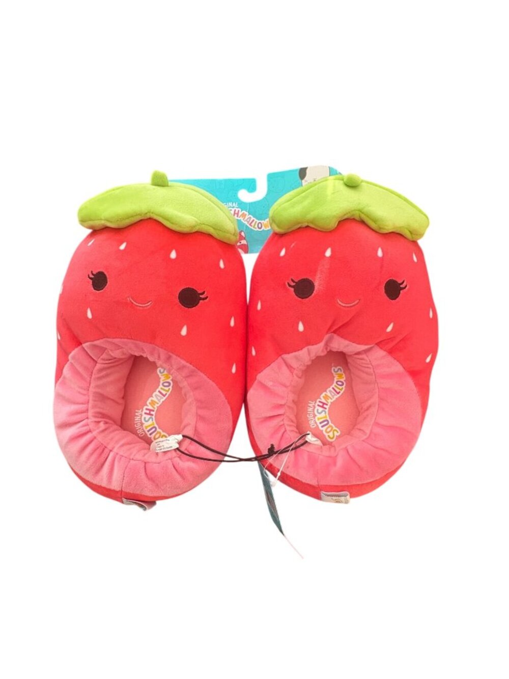 Squishmallows Cozycore Strawberry Whimsical Plush Slippers Womens Size 11-12